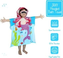 JAXY Badcape Baby - Badcape - Baby Badjas - Omslagdoek - Omslagdoek - Baby Handdoek Met Capuchon - Strandhanddoek - Badponcho - Poncho Handdoek - Microfiber - 60x90cm - Paarse Zeemeermin 8 JAXY Badcape Baby - Badcape - Baby Badjas - Omslagdoek - Omslagdoek - Baby Handdoek Met Capuchon - Strandhanddoek - Badponcho - Poncho Handdoek - Microfiber - 60x90cm - Paarse Zeemeermin -Babyproducten 1200x1109 2