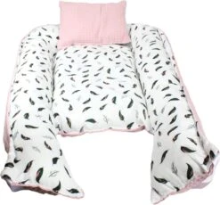 Hibaby Babynest - 90x57cm - Roze Met Printje - Inclusief Kussen 10 Hibaby Babynest - 90x57cm - Roze Met Printje - Inclusief Kussen -Babyproducten 1200x1116 3