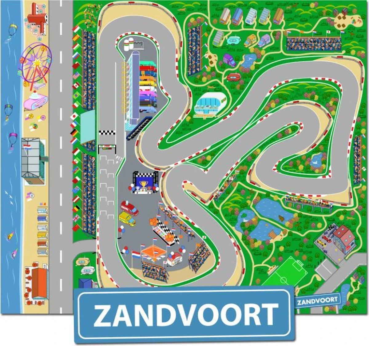 Speelkleed Circuit Van Zandvoort City-Play - Autokleed - Verkeerskleed - Speelmat Zandvoort - Vloerkleed Baby - Vloerkleed Kinderkamer - Formule 1 Max Zandvoort 8 Speelkleed Circuit Van Zandvoort City-Play - Autokleed - Verkeerskleed - Speelmat Zandvoort - Vloerkleed Baby - Vloerkleed Kinderkamer - Formule 1 Max Zandvoort - Afbeelding 6