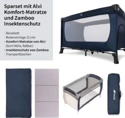 Hauck Dream N Play Plus Campingbedje Set - Met Matras En Muggennet - Navy -Babyproducten 1200x1136 2