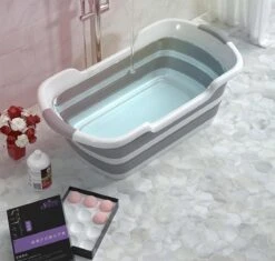 Merkloos Baby Badje Opvouwbaar - Multifunctioneel - Wasmand - Opbergmand - Speelgoed Opslag - Babybadje -Babyproducten 1200x1142 8