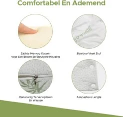 Novalits - Orthopedisch Baby Zijslaapkussen Met Traagschuim En Anti-Allergene Bamboe Microvezel Stof Om Een Plat Hoofd Tegen Te Gaan - Zijligkussen Voor Peuter - Babykussen Zijligging - Rolkussen - Steunkussen - Slaapondersteuning 18 Novalits - Orthopedisch Baby Zijslaapkussen Met Traagschuim En Anti-Allergene Bamboe Microvezel Stof Om Een Plat Hoofd Tegen Te Gaan - Zijligkussen Voor Peuter - Babykussen Zijligging - Rolkussen - Steunkussen - Slaapondersteuning -Babyproducten 1200x1143 4