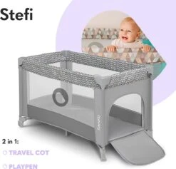 Lionelo Stefi - Campingbedje - 125x65cm - Tot 15kg - Transporttas -Babyproducten 1200x1149 5
