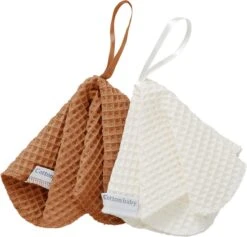 Cottonbaby - Speendoekje - Wafel - Per Set Van 2 - Roest/room