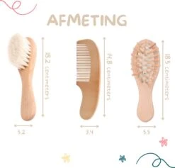 Baby Borstel - Baby Haarborstel - Baby Verzorging Set - Baby Borstel En Kam - Houten Baby Kam - Haarborstel Set - Babyshower Gift- Baby Verzorgingsproducten - Baby Kam - Kraamcadeau -Babyproducten 1200x1153 10
