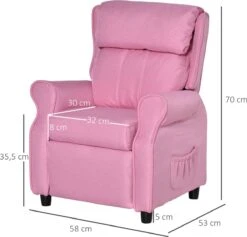 HOMCOM Kinderfauteuil Kinderbank Verstelbare Slaapbank Mete Voetensteun 310-052 -Babyproducten 1200x1153 13