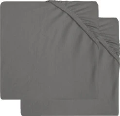 Jollein Baby Hoeslaken Boxmatras Jersey 75x95cm - Storm Grey - 2 Stuks -Babyproducten 1200x1157 4