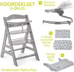 Hauck Alpha Plus Kinderstoel - Newborn Set XL - Grijs -Babyproducten 1200x1167 5