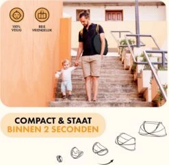 Deryan Peuter Luxe Campingbedje – Inclusief Zelfopblaasbare Matras - Zwart -Babyproducten 1200x1170