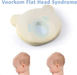SIMIA™ Ergonomisch Babykussen Met Afneembare Hoes - Tegen Plat Achterhoofd - Hoofdkussen - Traagschuim Kussen - Memory Foam - Baby Steunkussen - Kraamcadeau - Blauw -Babyproducten 1200x1178 10