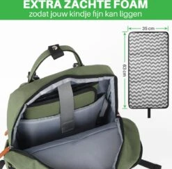 Brisby Slijtvaste Luiertas – Verzorgingstas – Met Buggymontage - Groen -Babyproducten 1200x1179 5