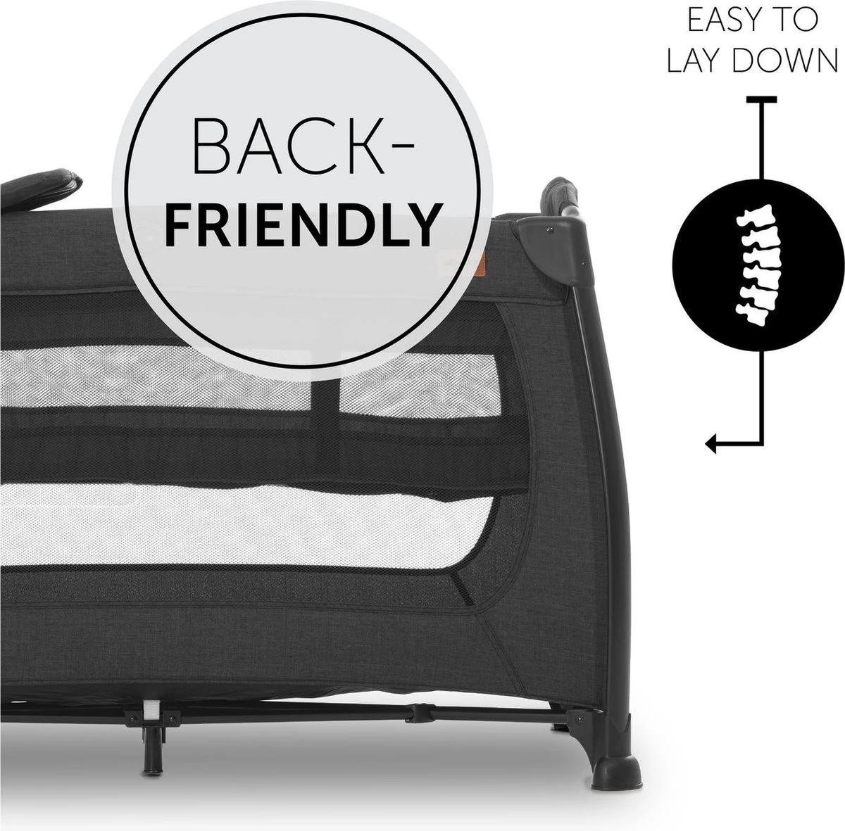 Hauck Play N Relax Center Campingbedje - Zwart 13 Hauck Play N Relax Center Campingbedje - Zwart - Afbeelding 11