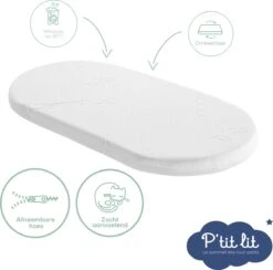 Bamboe Ovaal Matras - 72x32 Cm - Zacht Aanvoelend - Ideaal : Mozesmand, Kinderwagen En Wieg - Omkeerbaar - Afritsbare Hoes - EU-product -Babyproducten 1200x1186 3