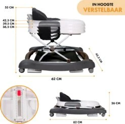 Deryan Luxe Loopstoel - Schommelfunctie -Inclusief Speelset En Dienblad - Bruin -Babyproducten 1200x1189 5