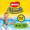Huggies Little Swimmers - Zwemluiers - Maat 3/4 - (7 Tot 15 Kg) - Voordeelverpakking - 36 Stuks