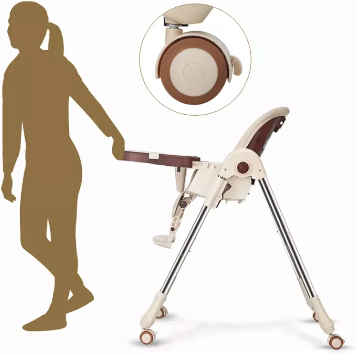 Tissy® 2 In 1 Eetstoel / Kinderstoel – Roze/Wit – Inklapbare Eetstoel Met Speeltafel 18 Tissy® 2 In 1 Eetstoel / Kinderstoel – Roze/Wit – Inklapbare Eetstoel Met Speeltafel - Afbeelding 16