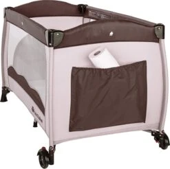 TecTake - Kinder Reisbed Babybed - Beige / Bruin - 402417 - 126x65x80 Cm Met Draagtas -Babyproducten 1200x1194 1