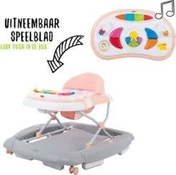 Loopstoel FreeOn Happy Piano Roze (incl. Schommelfunctie) -Babyproducten 1200x1196 6