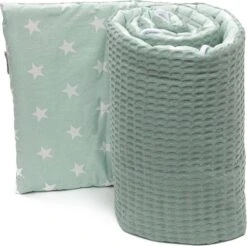 Bedomrander Monaco Groen Wafel Design - Bedbumper