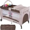 Tectake - Reisbedje Babybed Campingbed Dodo - 132x75x104cm Incl. Aankleedkussen En Draagtas - Bruin - 402203 -Babyproducten 1200x1199 3
