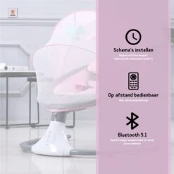 Baby Wieg | Elektrische Baby Wieg | Elektrische Wipstoel | Schommelstoel Baby | Bluetooth | Afstandsbediening - Grijs -Babyproducten 1200x1200 1009