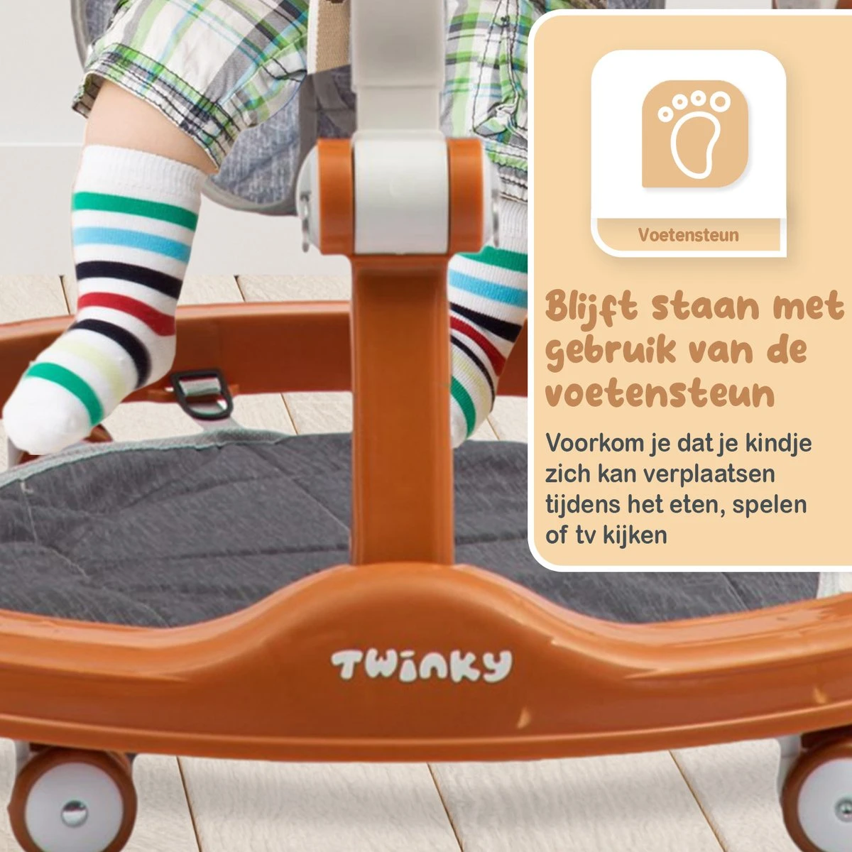 Twinky® Babywalker – Luxe Loopstoel Met 3-delige Speelset – Loopstoeltje Voor Baby Inclusief Voetenmat En Steel 8 Twinky® Babywalker – Luxe Loopstoel Met 3-delige Speelset – Loopstoeltje Voor Baby Inclusief Voetenmat En Steel - Afbeelding 6