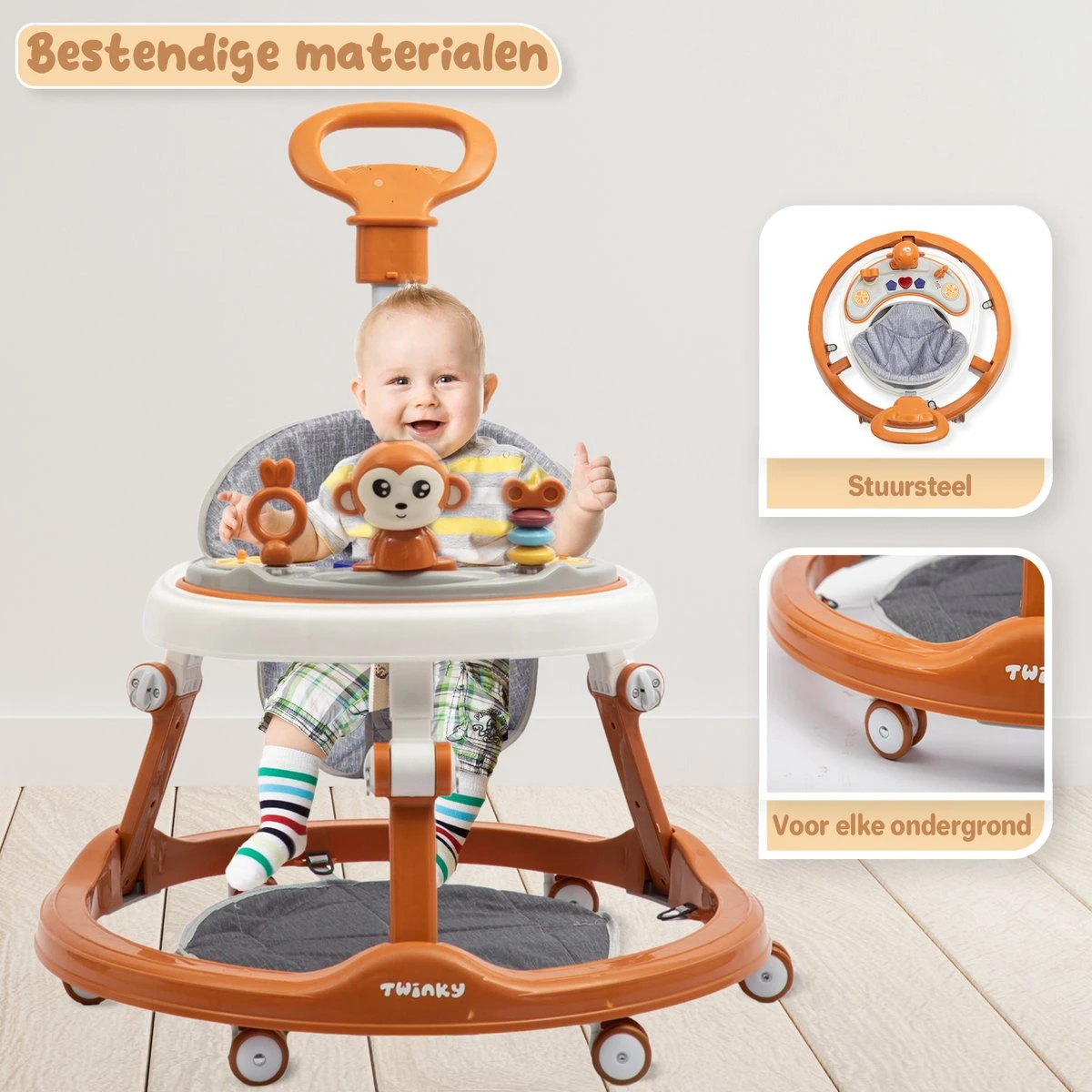 Twinky® Babywalker – Luxe Loopstoel Met 3-delige Speelset – Loopstoeltje Voor Baby Inclusief Voetenmat En Steel 11 Twinky® Babywalker – Luxe Loopstoel Met 3-delige Speelset – Loopstoeltje Voor Baby Inclusief Voetenmat En Steel - Afbeelding 9