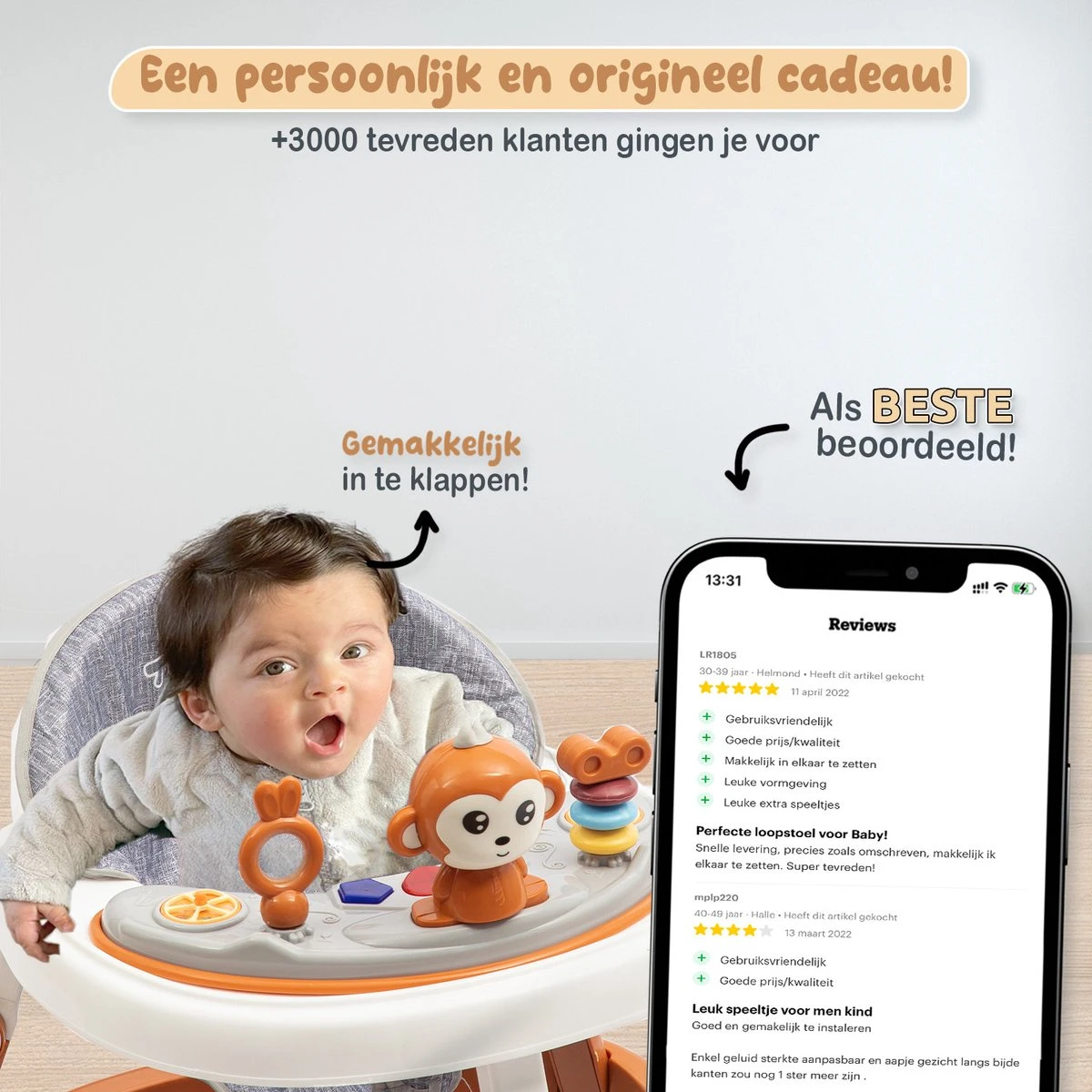 Twinky® Babywalker – Luxe Loopstoel Met 3-delige Speelset – Loopstoeltje Voor Baby Inclusief Voetenmat En Steel 12 Twinky® Babywalker – Luxe Loopstoel Met 3-delige Speelset – Loopstoeltje Voor Baby Inclusief Voetenmat En Steel - Afbeelding 10