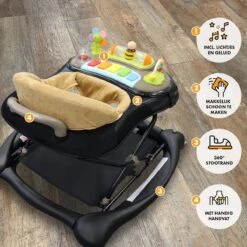 Deryan Luxe Loopstoel - Schommelfunctie - Inclusief Speelset En Dienblad - Zwart/Nougat 17 Deryan Luxe Loopstoel - Schommelfunctie - Inclusief Speelset En Dienblad - Zwart/Nougat -Babyproducten 1200x1200 1150