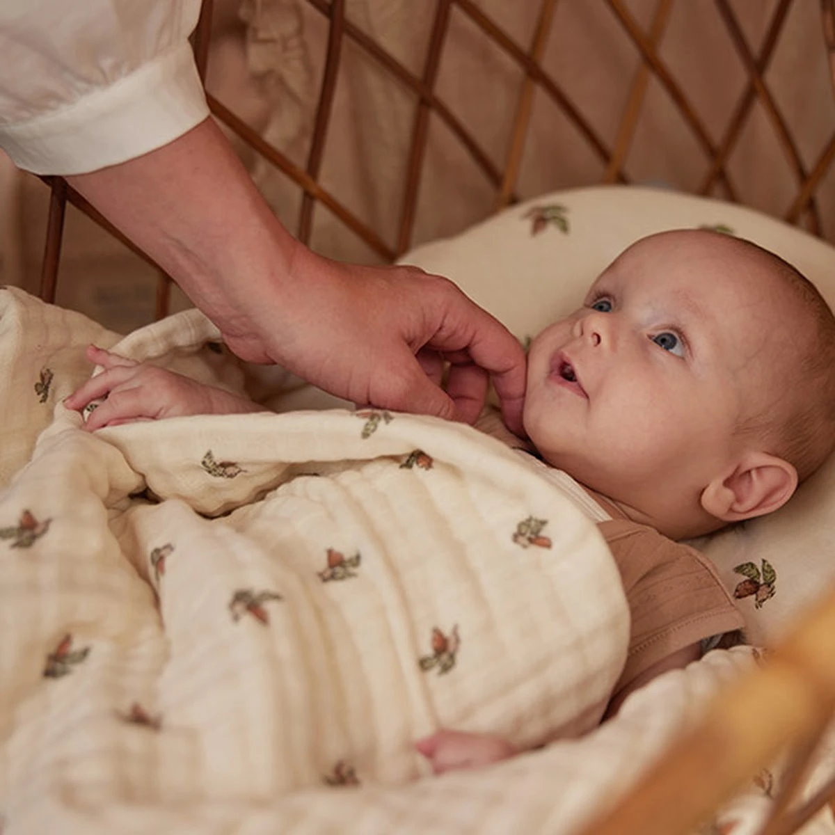 Jollein Deken Hydrofiel Wieg 75x100cm Rosehip 7 Jollein Deken Hydrofiel Wieg 75x100cm Rosehip - Afbeelding 5