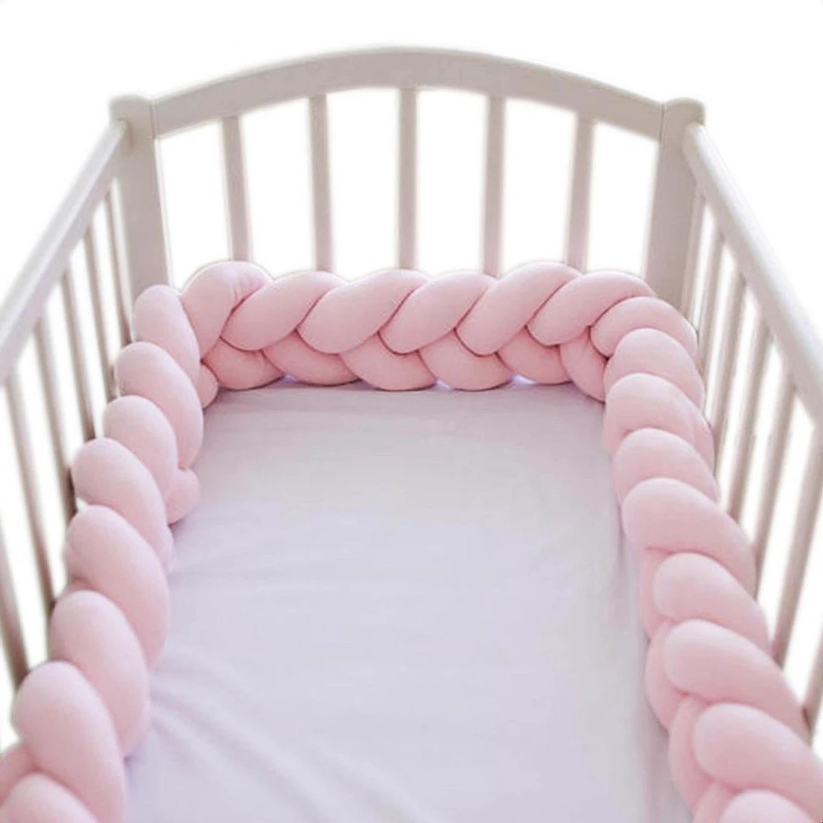 Buxibo Baby Bed Bumper - Baby Veiligheid/Hoofdbescherming/Bedbescherming - Multifunctionele Voedingskussen/Bedomrande/Boxomrander - 200CM - Roze 3 Buxibo Baby Bed Bumper - Baby Veiligheid/Hoofdbescherming/Bedbescherming - Multifunctionele Voedingskussen/Bedomrande/Boxomrander - 200CM - Roze