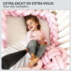 Buxibo Baby Bed Bumper - Baby Veiligheid/Hoofdbescherming/Bedbescherming - Multifunctionele Voedingskussen/Bedomrande/Boxomrander - 200CM - Roze 16 Buxibo Baby Bed Bumper - Baby Veiligheid/Hoofdbescherming/Bedbescherming - Multifunctionele Voedingskussen/Bedomrande/Boxomrander - 200CM - Roze -Babyproducten 1200x1200 1310