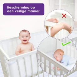 ADSafety - Baby Bed Omrander - Bedbumper - Hoofdbeschermer - Set Van 2 - 340x30cm & 160x30cm -Babyproducten 1200x1200 1322