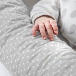 Fillikid Bedbumper 190 X 9 Cm Bedomrander Ledikant - Grijs Wit Stippen -Babyproducten 1200x1200 1333