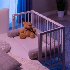 Fillikid Bedbumper 190 X 9 Cm Bedomrander Ledikant - Grijs Wit Stippen -Babyproducten 1200x1200 1342