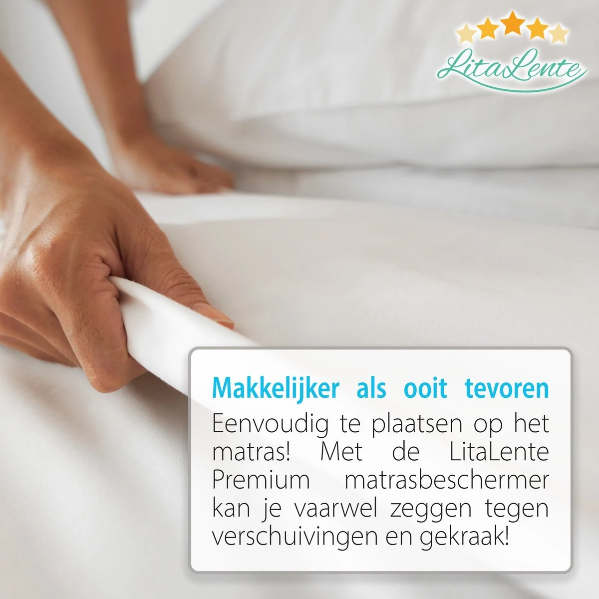 2x LitaLente Matrasbeschermer Waterdicht Babybedje 60x120 Cm - Ledikant Molton 60x120 - Baby Matrasbeschermer 60x120cm - Waterdicht En Ademend Huismijtwerend Matrasvernieuwer Matrashoes - Hoeslakenbadstof - Antibacteriëel - Rondom Elastiek 8 2x LitaLente Matrasbeschermer Waterdicht Babybedje 60x120 Cm - Ledikant Molton 60x120 - Baby Matrasbeschermer 60x120cm - Waterdicht En Ademend Huismijtwerend Matrasvernieuwer Matrashoes - Hoeslakenbadstof - Antibacteriëel - Rondom Elastiek - Afbeelding 6