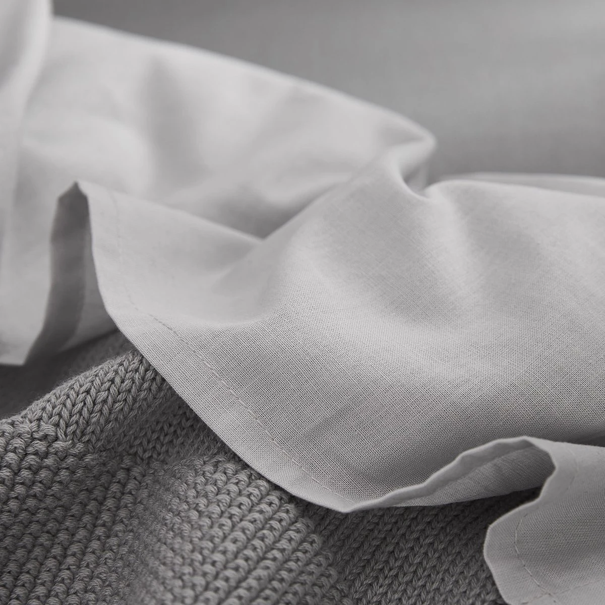 Meyco Uni Wieglaken - 2-pack Grey/light Grey - 75x100cm 5 Meyco Uni Wieglaken - 2-pack Grey/light Grey - 75x100cm - Afbeelding 3