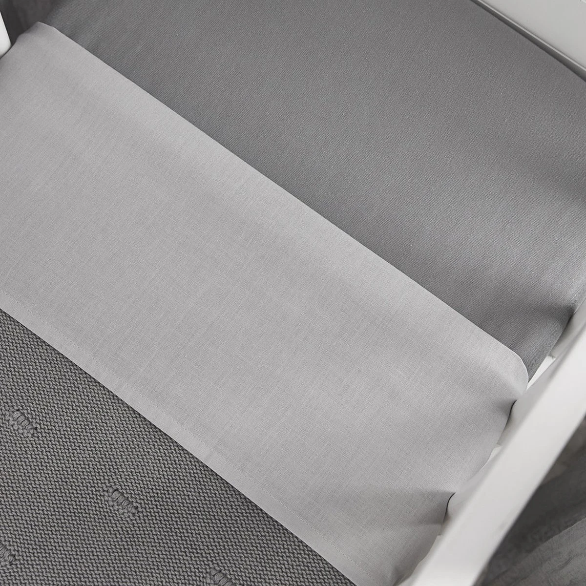 Meyco Uni Wieglaken - 2-pack Grey/light Grey - 75x100cm 6 Meyco Uni Wieglaken - 2-pack Grey/light Grey - 75x100cm - Afbeelding 4