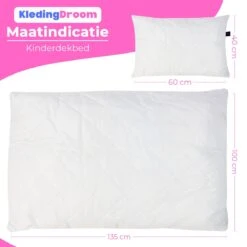 Kinderdekbed 2 In 1 KledingDroom® - 135x100 Cm Dekbed + 40x60 Kussen - Anti-allergisch Wasbaar -Babyproducten 1200x1200 1444