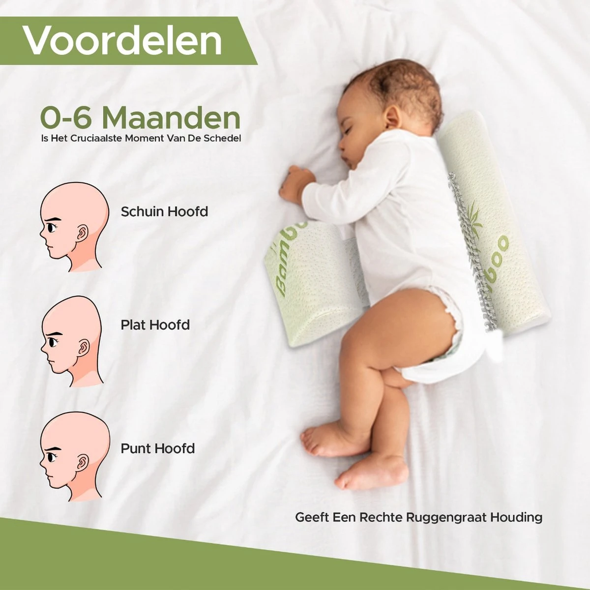 Novalits - Orthopedisch Baby Zijslaapkussen Met Traagschuim En Anti-Allergene Bamboe Microvezel Stof Om Een Plat Hoofd Tegen Te Gaan - Zijligkussen Voor Peuter - Babykussen Zijligging - Rolkussen - Steunkussen - Slaapondersteuning 7 Novalits - Orthopedisch Baby Zijslaapkussen Met Traagschuim En Anti-Allergene Bamboe Microvezel Stof Om Een Plat Hoofd Tegen Te Gaan - Zijligkussen Voor Peuter - Babykussen Zijligging - Rolkussen - Steunkussen - Slaapondersteuning - Afbeelding 5