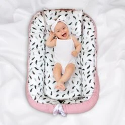 Hibaby Babynest - 90x57cm - Roze Met Printje - Inclusief Kussen 11 Hibaby Babynest - 90x57cm - Roze Met Printje - Inclusief Kussen -Babyproducten 1200x1200 1512
