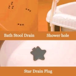 K IKIDO Babybadje - Bad Baby - Opvouwbare Babybadje - Babybadkuip - Met Steunkussen & Badkruk - Opvouwbaar Bad Kinderen - Bath Bucket - Oranje -Babyproducten 1200x1200 1552