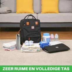 Brisby Slijtvaste Luiertas – Verzorgingstas – Met Buggymontage - Zwart -Babyproducten 1200x1200 169