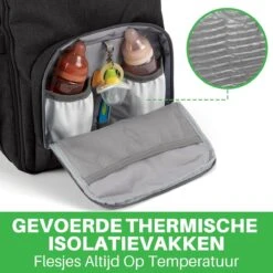 Brisby Slijtvaste Luiertas – Verzorgingstas – Met Buggymontage - Zwart -Babyproducten 1200x1200 171