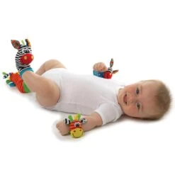 Playgro Pols- En Voetrammelaarset Zebra & Giraf - Set Van 4 Stuks, 2 Polsbandjes En 2 Rammelsokjes -Babyproducten 1200x1200 18