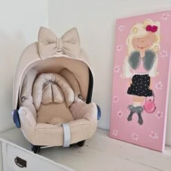 Wazzhappening - Maxi Cosi Hoes Set Bobbie - Karamel - Wafel - Badstof - Autostoelhoes -Babyproducten 1200x1200 183