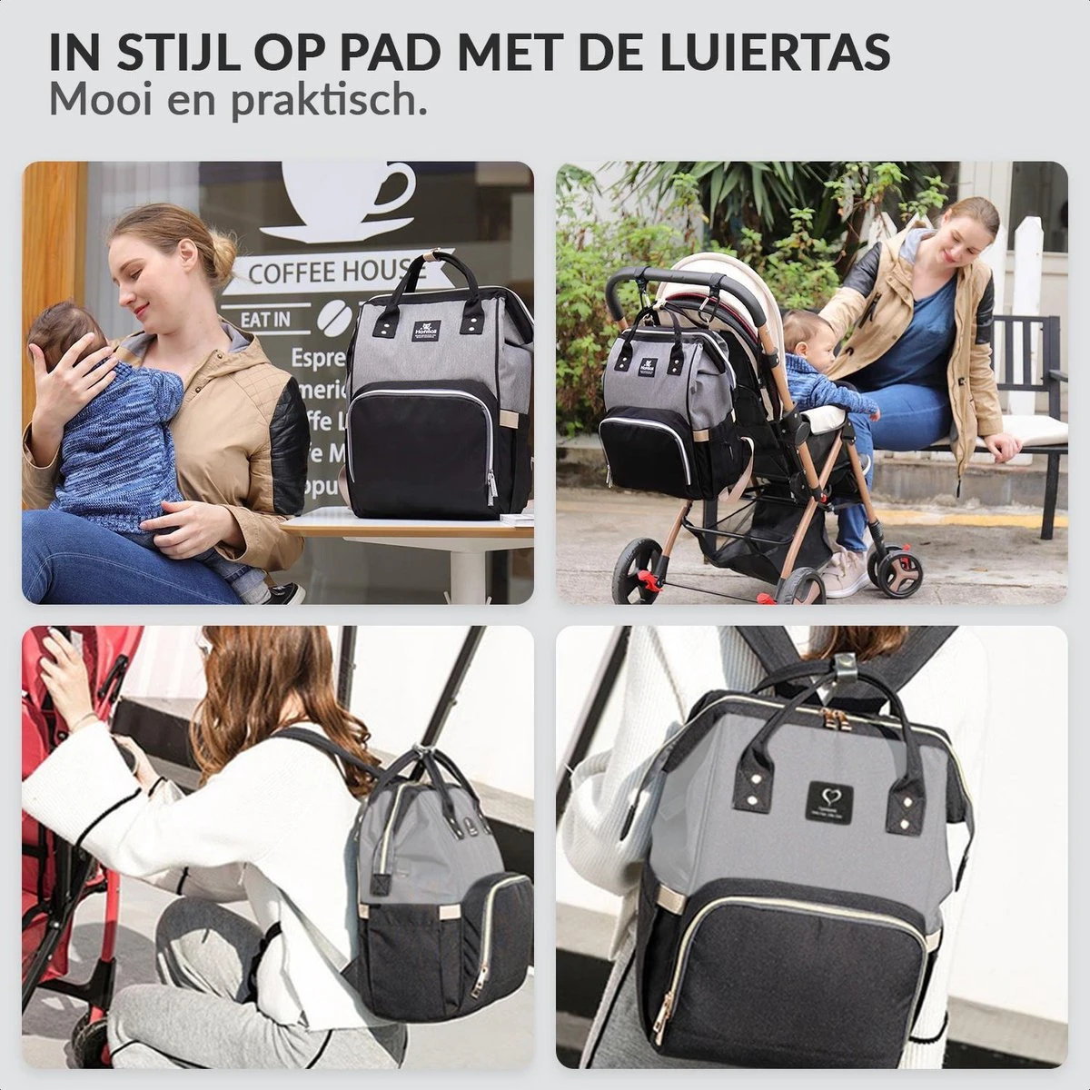 Buxibo Luier- En Verzorgingstas Inclusief USB Oplaadstation - Baby Rug Tas Met Isoleervak - Diaper Backpack Bag - Reis Rugzak - Grote Capaciteit - 23.8L - Zwart 8 Buxibo Luier- En Verzorgingstas Inclusief USB Oplaadstation - Baby Rug Tas Met Isoleervak - Diaper Backpack Bag - Reis Rugzak - Grote Capaciteit - 23.8L - Zwart - Afbeelding 6