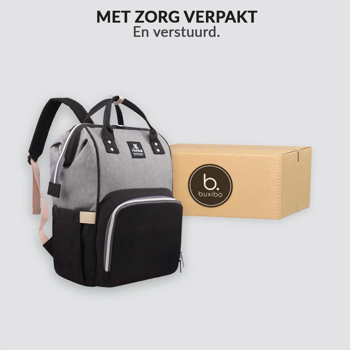 Buxibo Luier- En Verzorgingstas Inclusief USB Oplaadstation - Baby Rug Tas Met Isoleervak - Diaper Backpack Bag - Reis Rugzak - Grote Capaciteit - 23.8L - Zwart 10 Buxibo Luier- En Verzorgingstas Inclusief USB Oplaadstation - Baby Rug Tas Met Isoleervak - Diaper Backpack Bag - Reis Rugzak - Grote Capaciteit - 23.8L - Zwart - Afbeelding 8