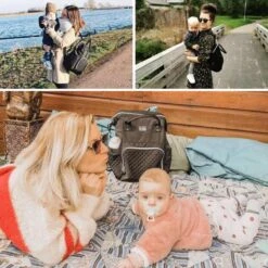 NanaBeebi Luiertas Rugzak Met Verschoonmatje - Zwart - Inclusief Flessenwarmhouder - Kinderwagenhaken En Isoleervak -Babyproducten 1200x1200 264