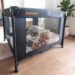 Deryan Kinderbox - Inklapbare Box - 100x100cm - Zwart -Babyproducten 1200x1200 378